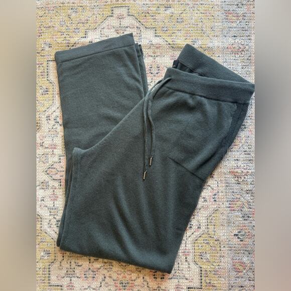 Quince Women’s Mongolian Cashmere Straight Leg Pants Moss Green XL NWT - Picture 9 of 12